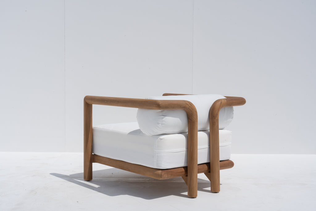 Riviera Teak Single Seater Sofa Back view