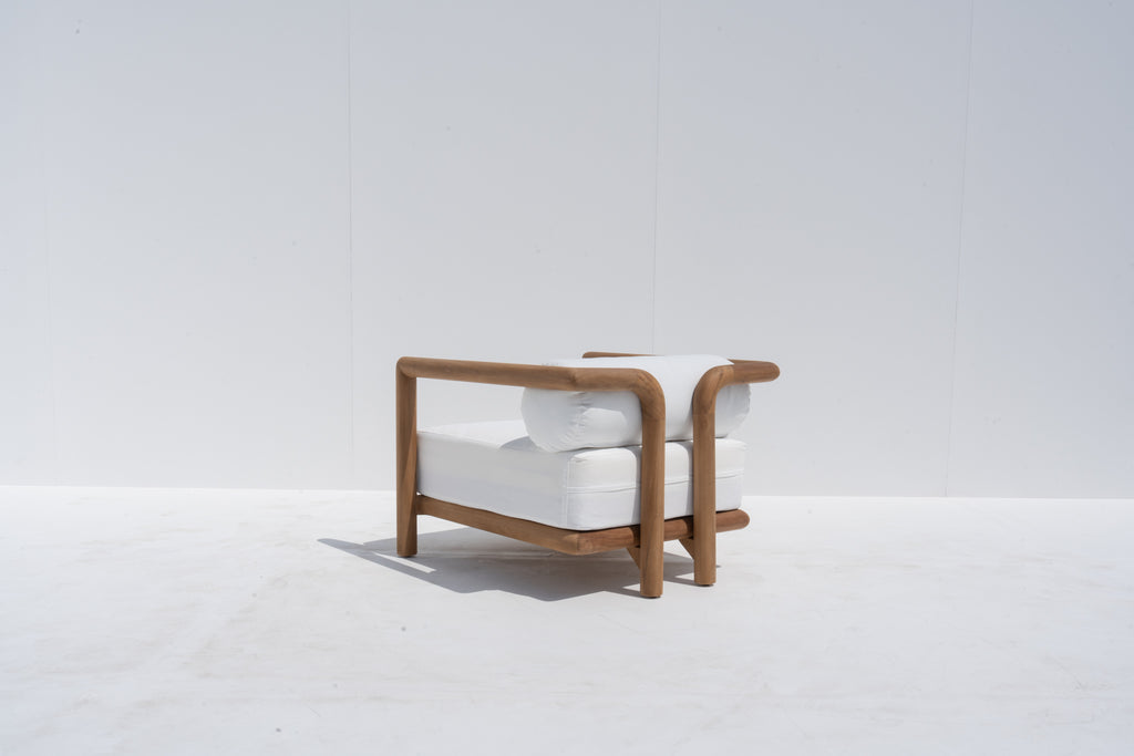 Riviera Teak Single Seater Sofa Back view