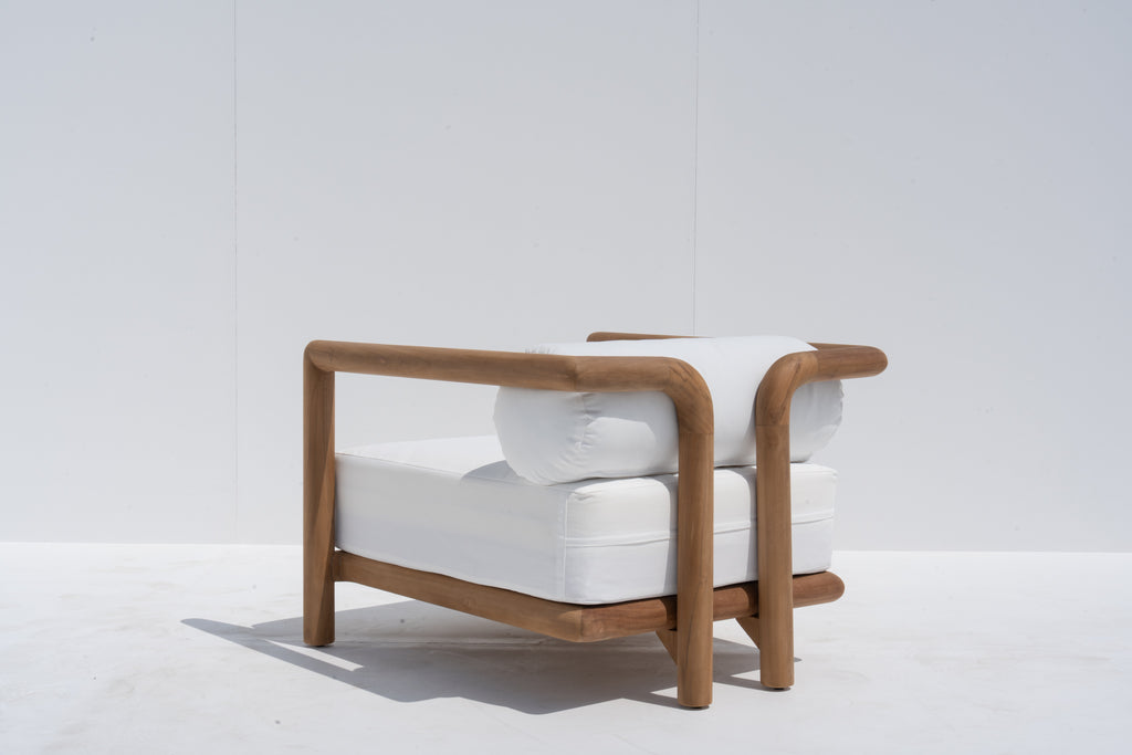 Riviera Teak Single Seater Sofa Back view
