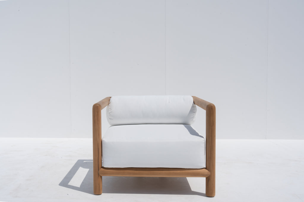 Riviera Teak Single Seater Sofa Front view
