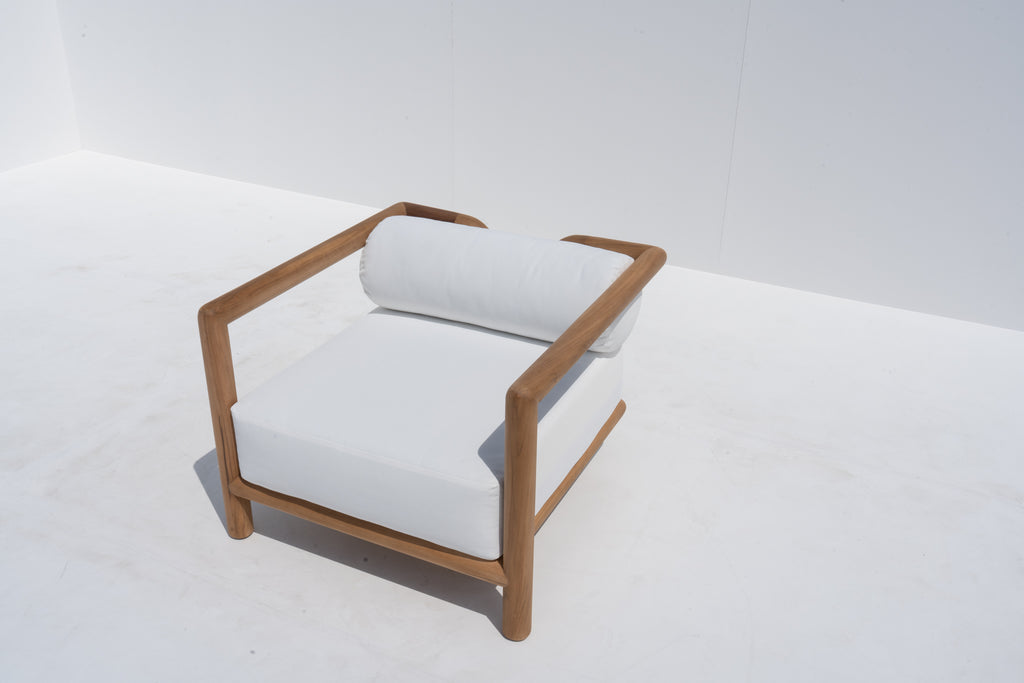Riviera Teak Single Seater Sofa Side view