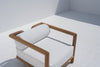 Riviera Teak Single Seater Sofa Side view