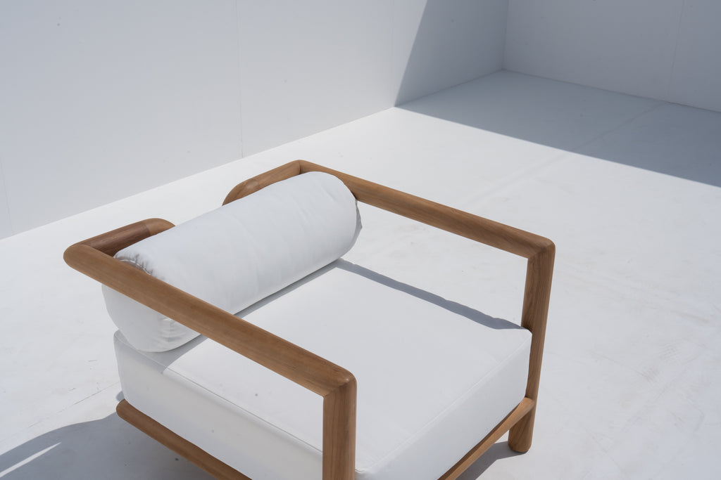 Riviera Teak Single Seater Sofa Side view