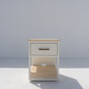Riviera Travertine Bedside Table Front view 2
