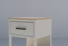 Riviera Travertine Bedside Table Side view 3