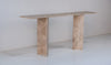 Roma Travertine Console Table Perspective View 2
