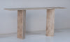 Roma Travertine Console Table Perspective View 3