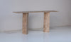Roma Travertine Console Table Perspective View 4