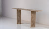 Roma Travertine Console Table Perspective View 5