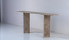 Roma Travertine Console Table Perspective View 6