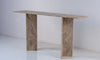 Roma Travertine Console Table Perspective View 7