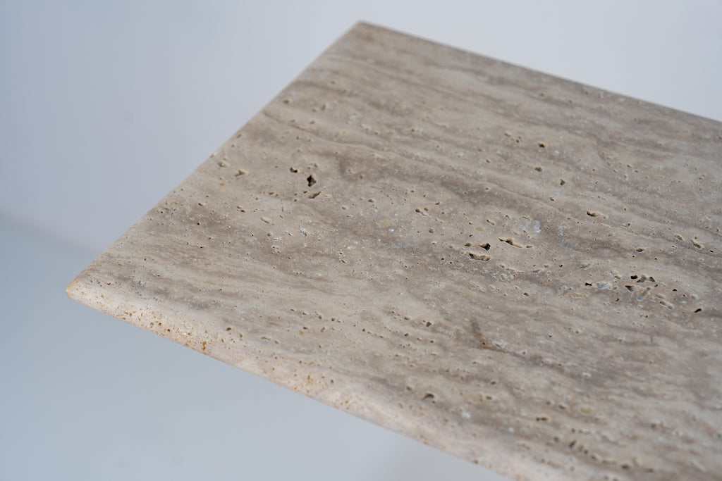 Roma Travertine Console Table Top Detailed Texture View 1