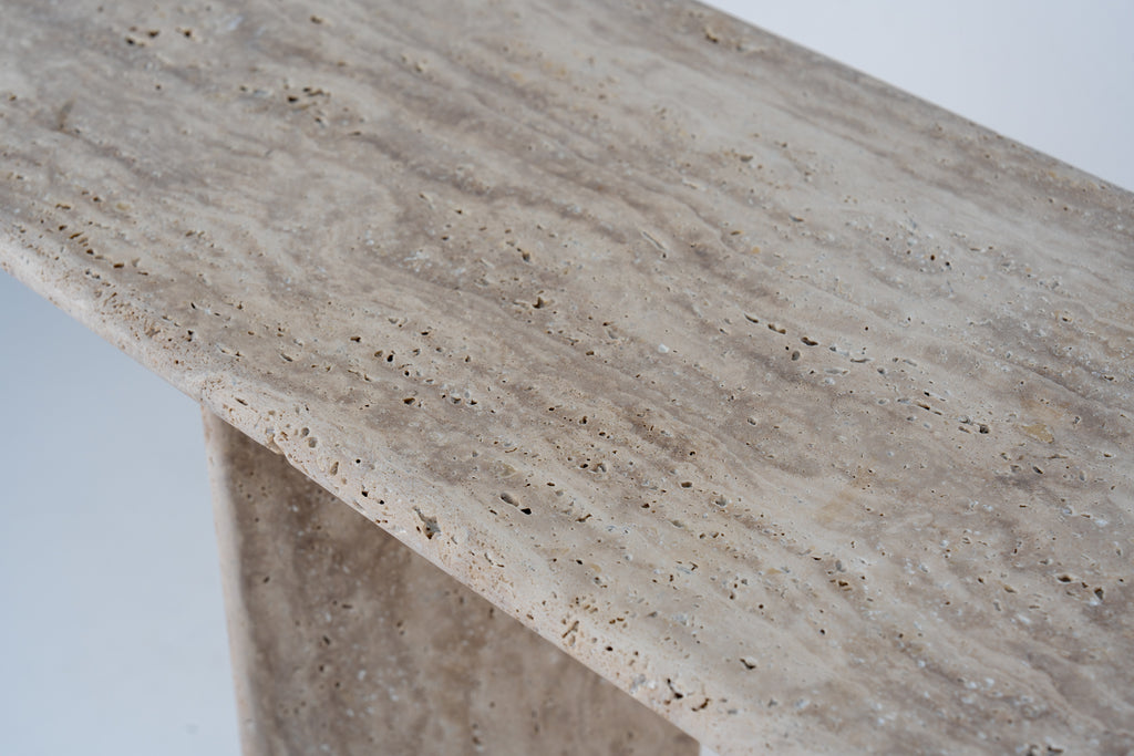 Roma Travertine Console Table Top Detailed Texture View 3