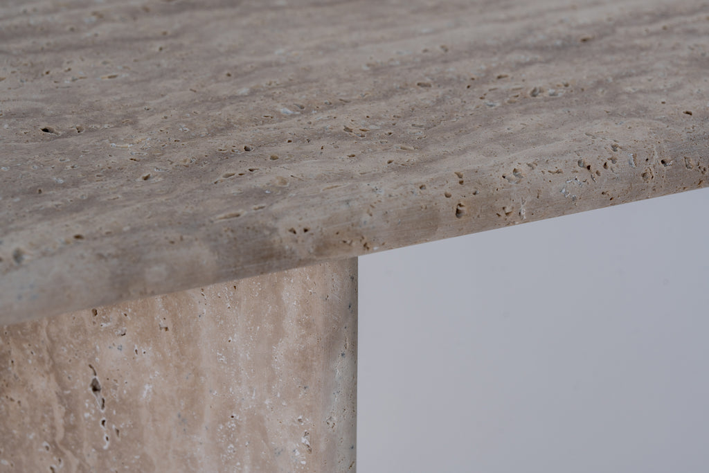 Roma Travertine Console Table Top Detailed Texture View 7