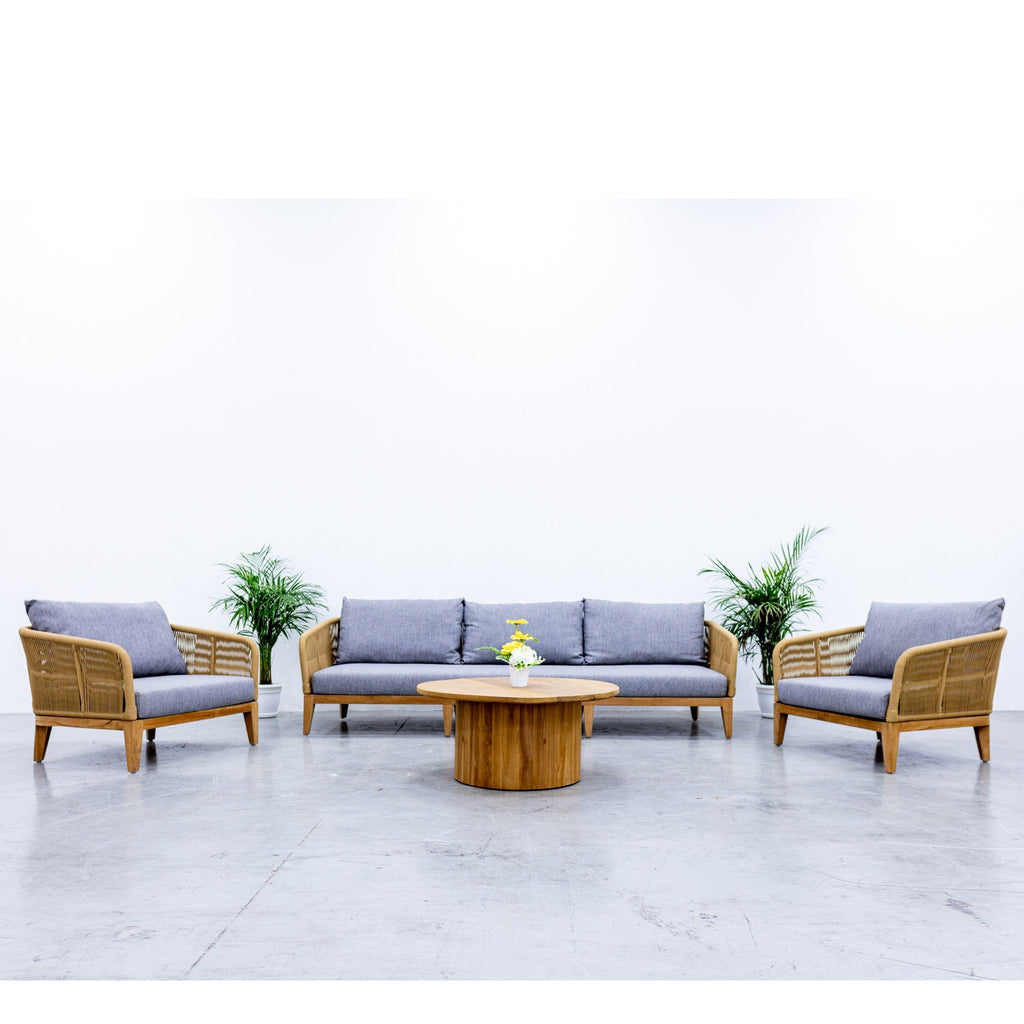 Rope & Teak Sofa