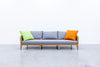 Rope & Teak Sofa 3-seater Front view