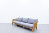 Rope & Teak Sofa 3-seater Side view 