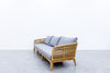 Rope & Teak Sofa 3-seater Side view 