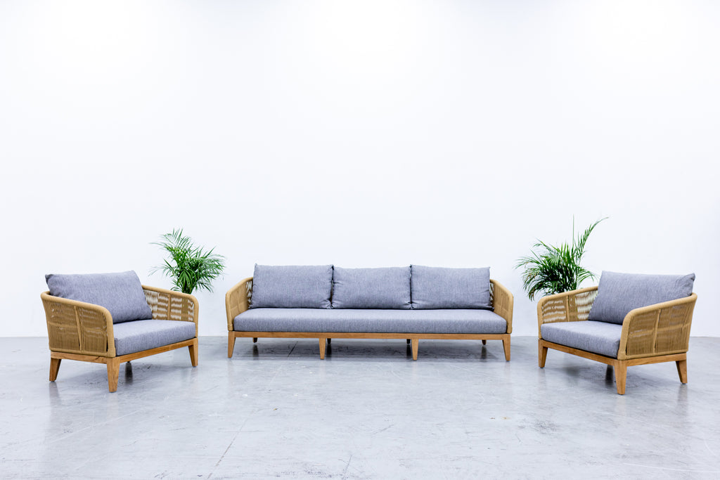 Rope & Teak Sofa