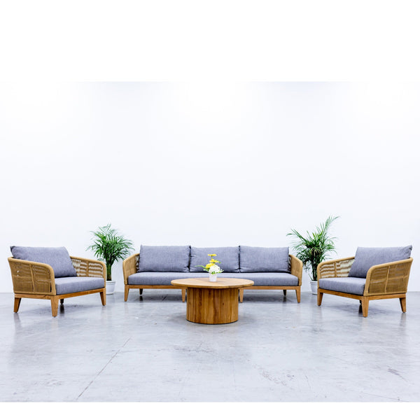 Rope & Teak Sofa