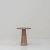 Rosé Marble Side Table Front Perspective View 2