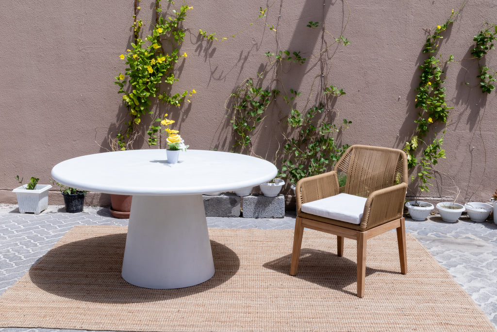 Round Micro Concrete Dining Table