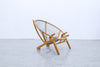 Round Ring Rope & Teak Chair Side view 2