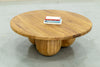 Round Teak Ball Base Coffee Table