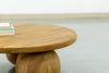 Round Teak Ball Base Coffee Table