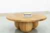 Round Teak Ball Base Coffee Table