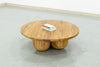 Round Teak Ball Base Coffee Table