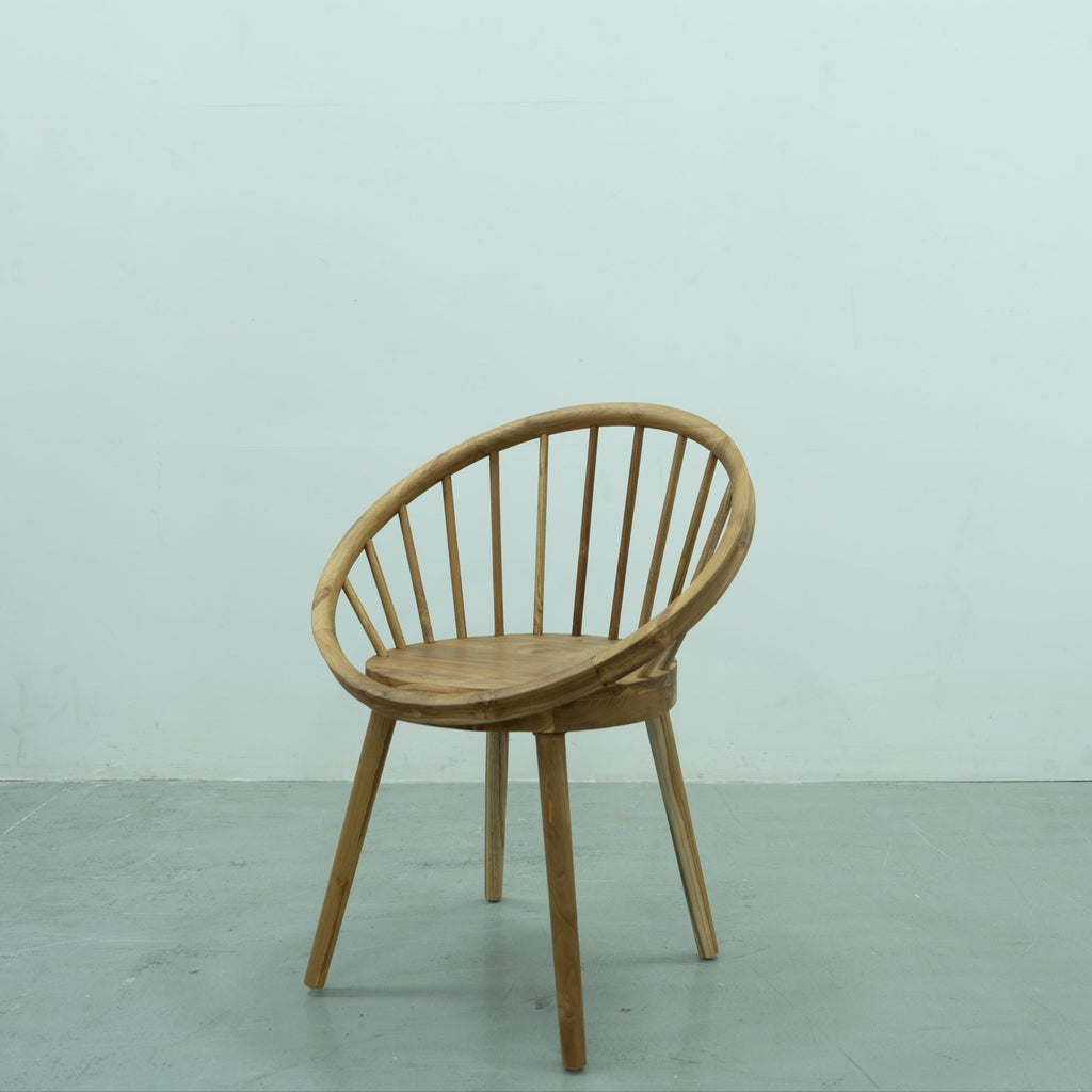 Round Teak Enclosure Chair