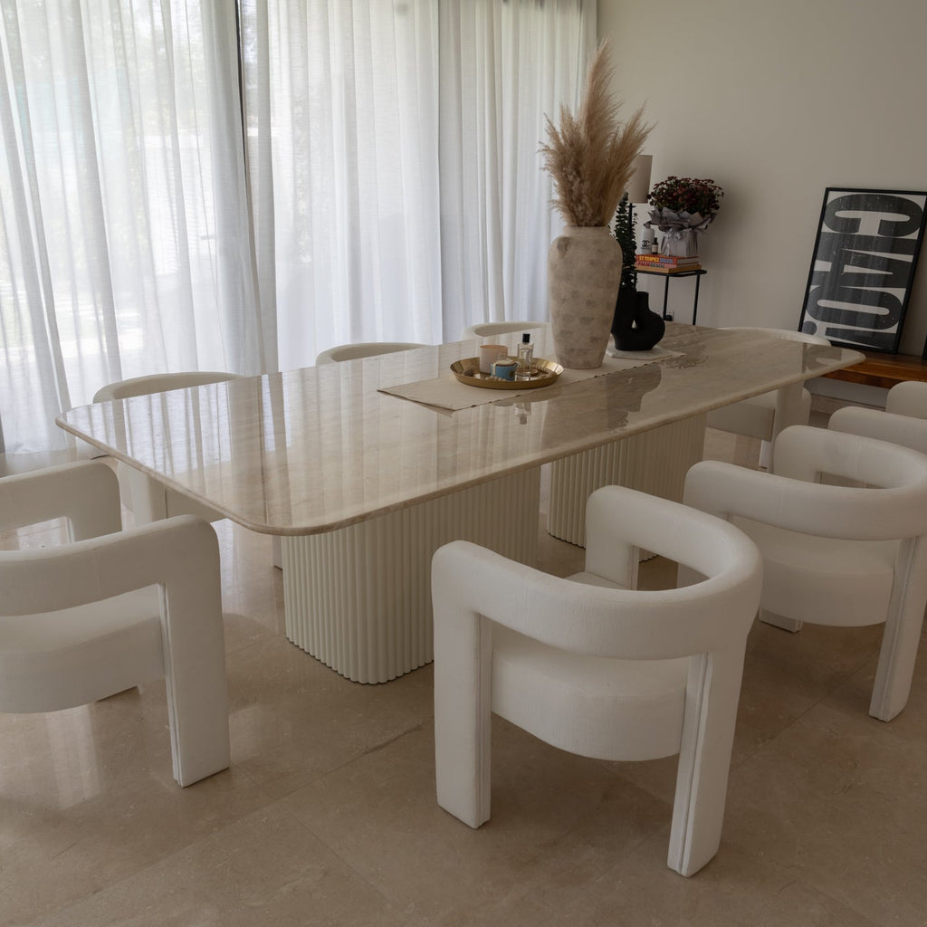 Saadiyat Rectangular Marble Dining Table Indoor View 11
