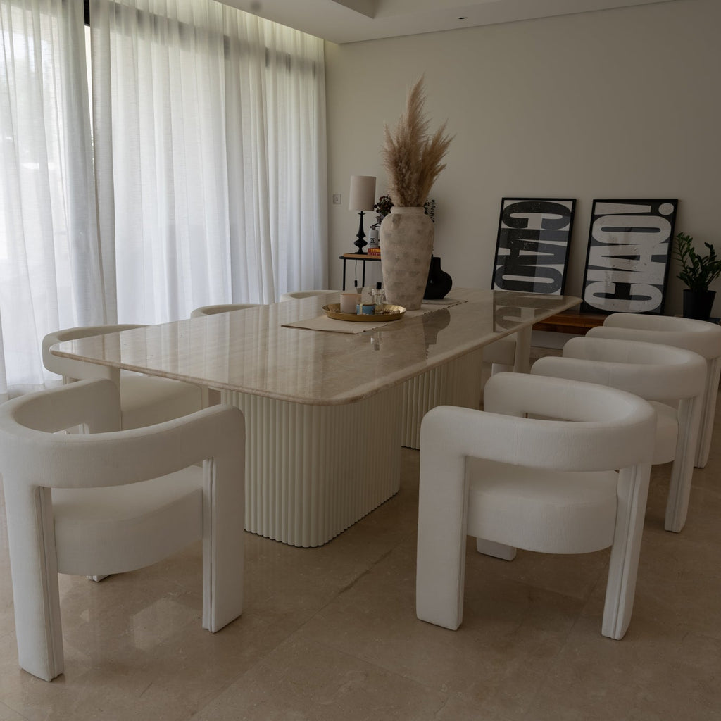 Saadiyat Rectangular Marble Dining Table Indoor View 14