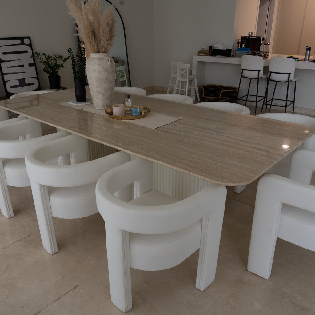 Saadiyat Rectangular Marble Dining Table Indoor View 17