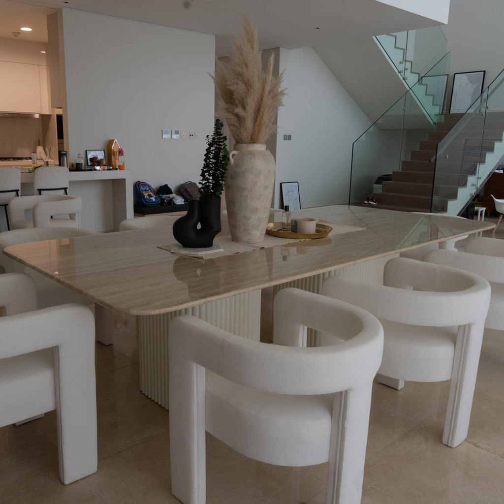 Saadiyat Rectangular Marble Dining Table Indoor View 8