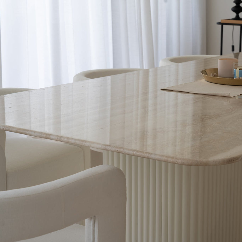 Saadiyat Rectangular Marble Dining Table Indoor View 21