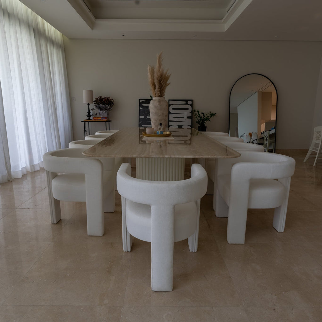 Saadiyat Rectangular Marble Dining Table Indoor View 2