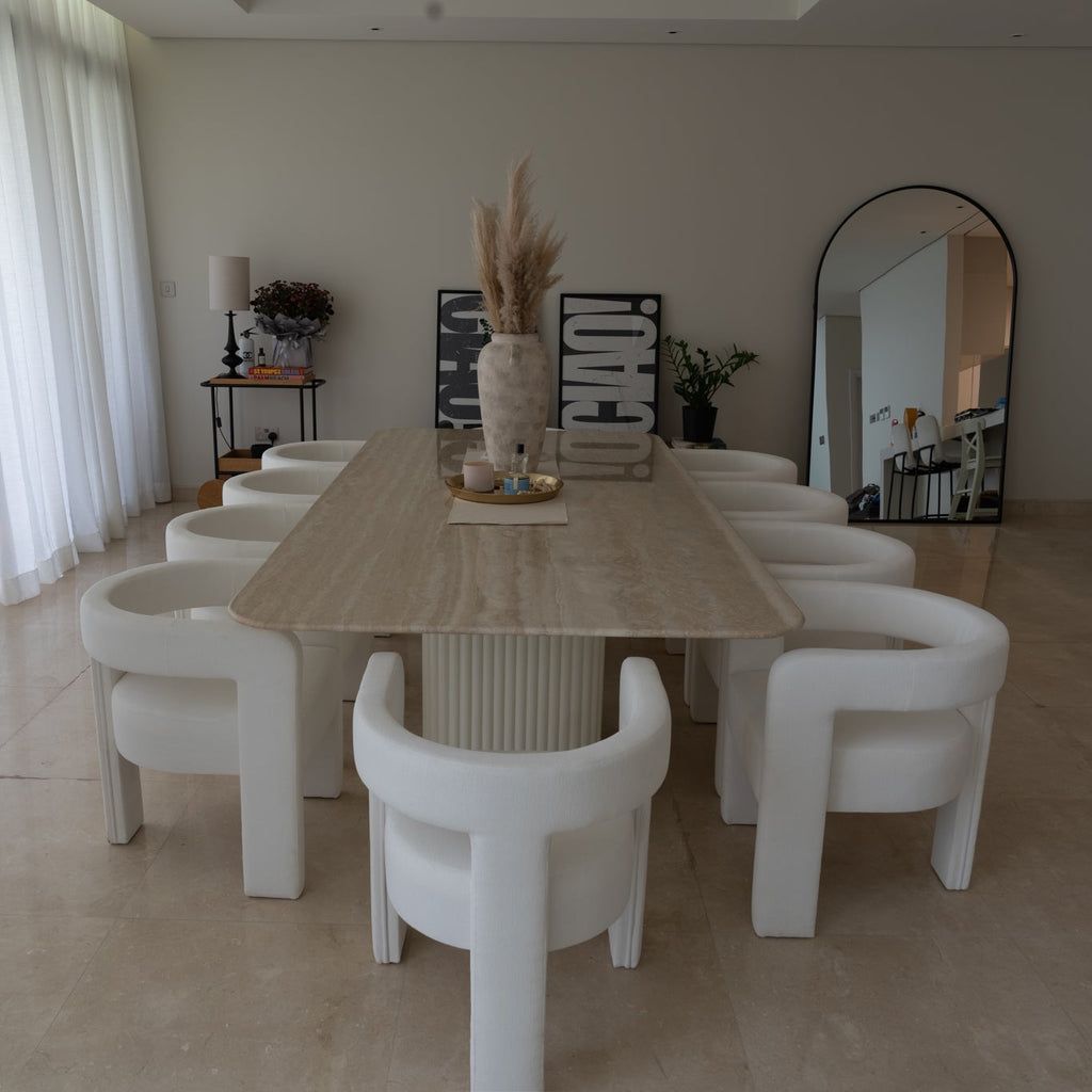 Saadiyat Rectangular Marble Dining Table Indoor View 3