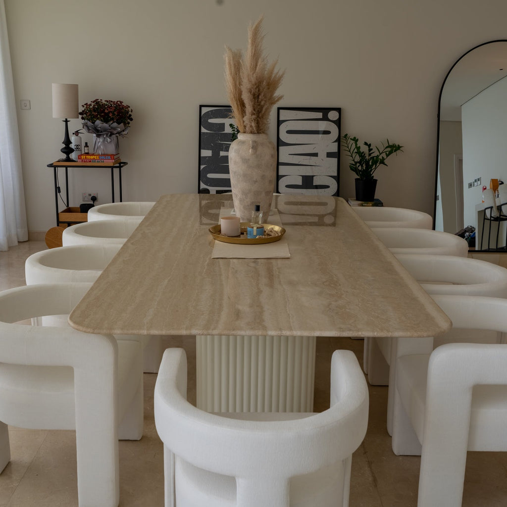 Saadiyat Rectangular Marble Dining Table Indoor View 4