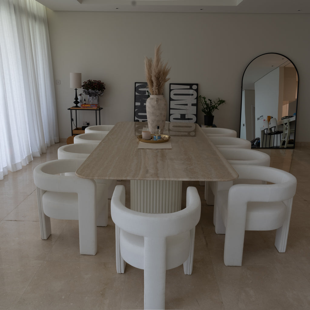 Saadiyat Rectangular Marble Dining Table Indoor View 5