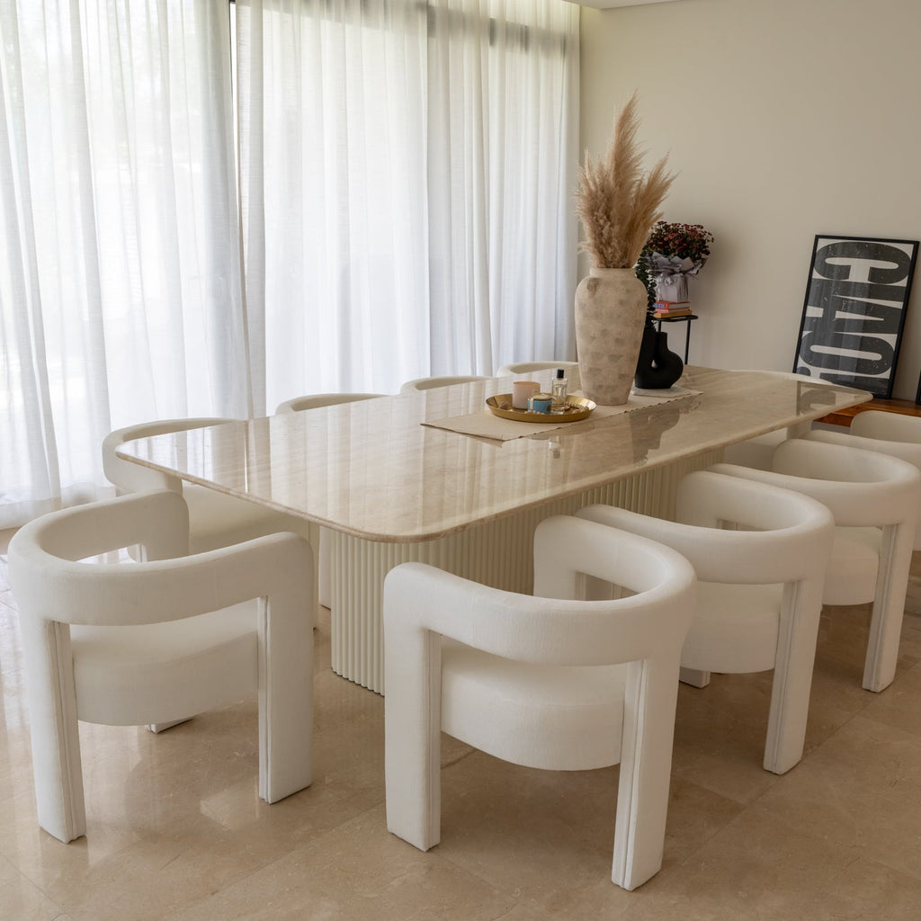 Saadiyat Rectangular Marble Dining Table Indoor View 9