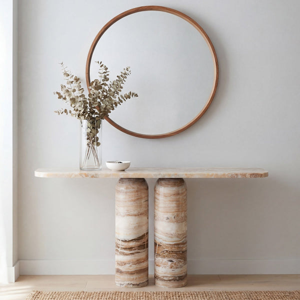 Sahara Onyx Console Table Indoor Perspective View 4