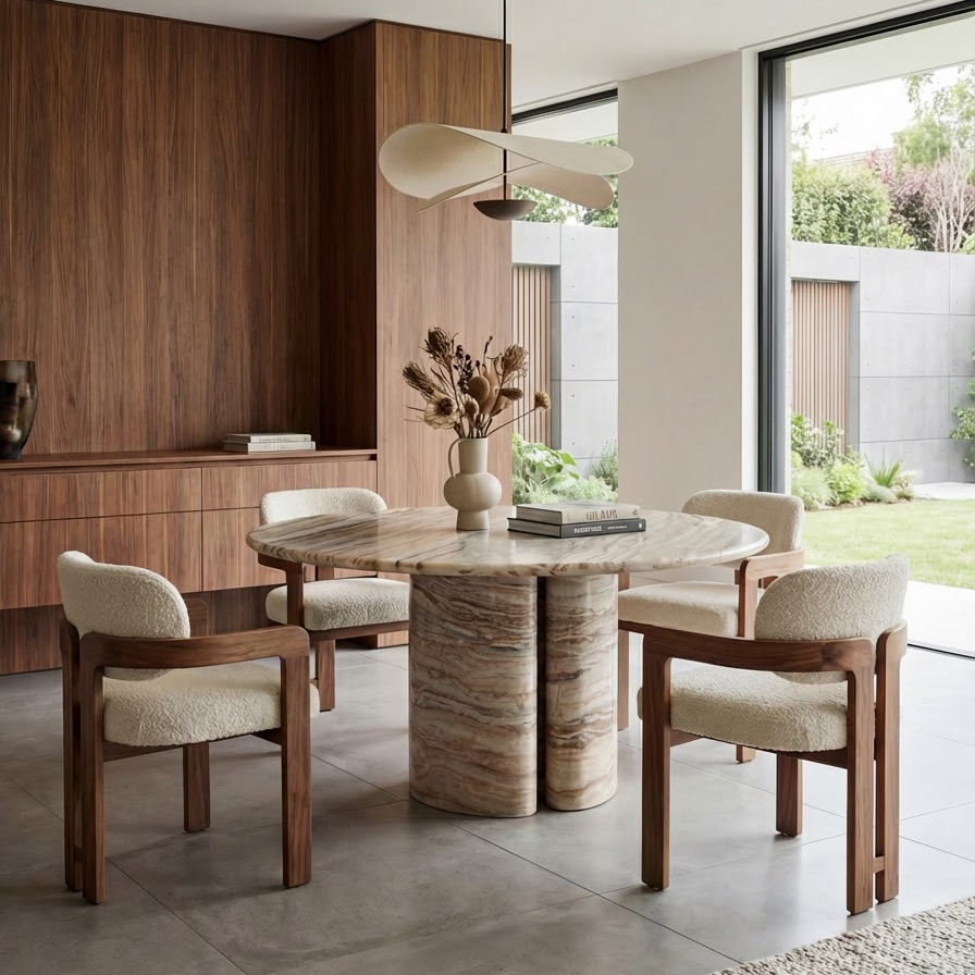 Sahara Onyx Dining Table Indoor View 3