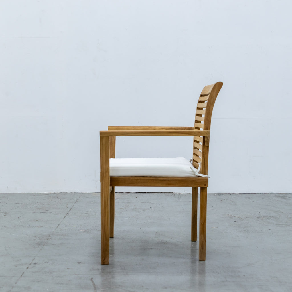 Salisbury Teak Dining Chair Side view 2