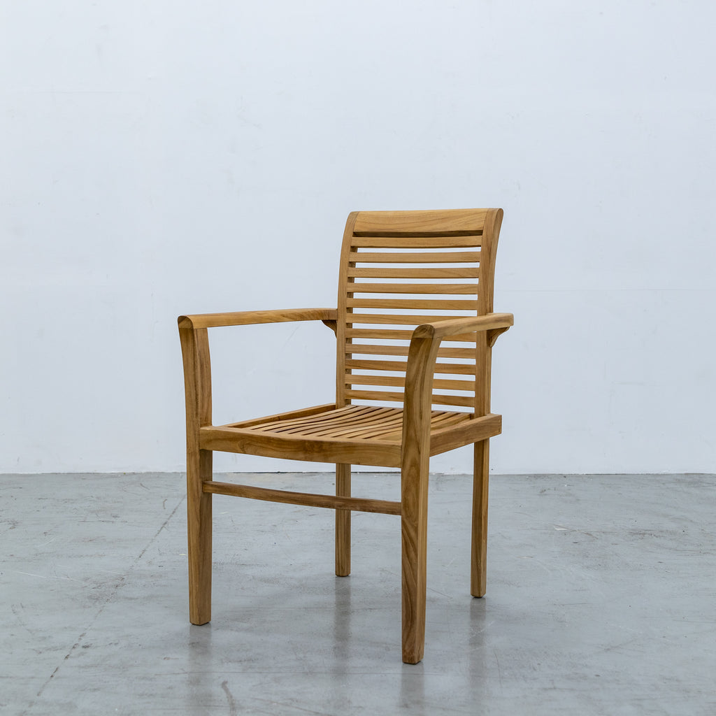 Salisbury Teak Dining Chair Side view 4