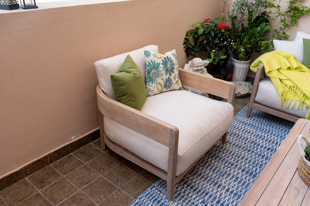 Santorini Teak Lounge Set Customer Home