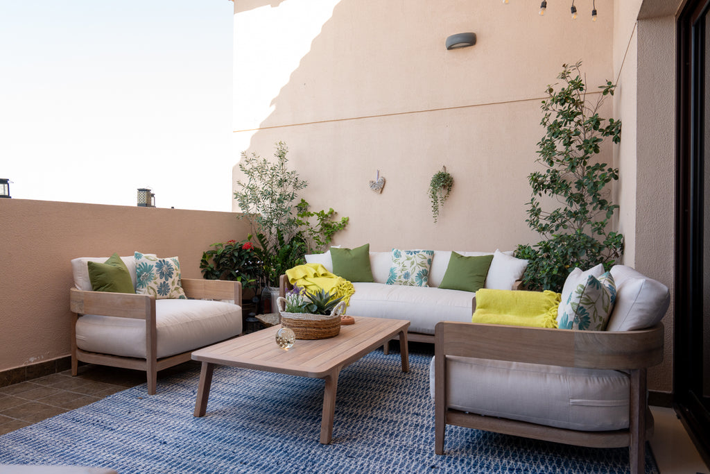 Santorini Teak Lounge Set Customer Home