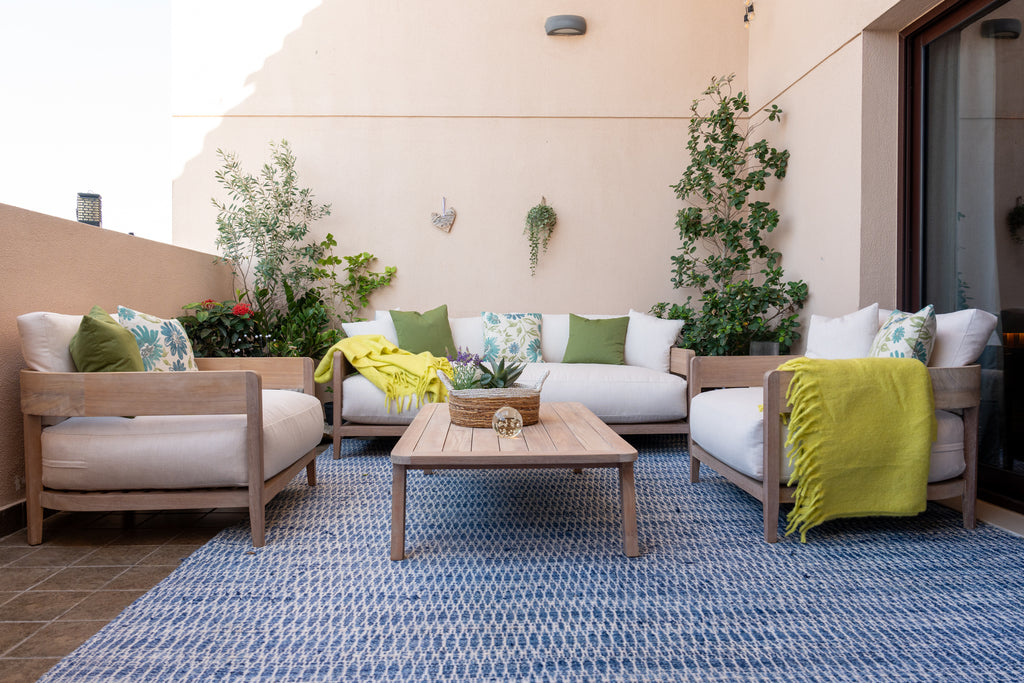 Santorini Teak Lounge Set Customer Home