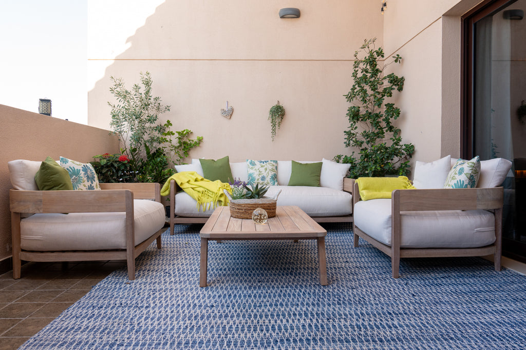 Santorini Teak Lounge Set Customer Home
